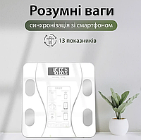 Весы напольные электронные Bluetooth до 180 кг с приложением для смартфона Scale one Белый EK-77