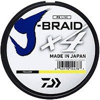 Шнур Daiwa J-Braid X4E 135m Yellow #1.0/0,13mm 5,9kg