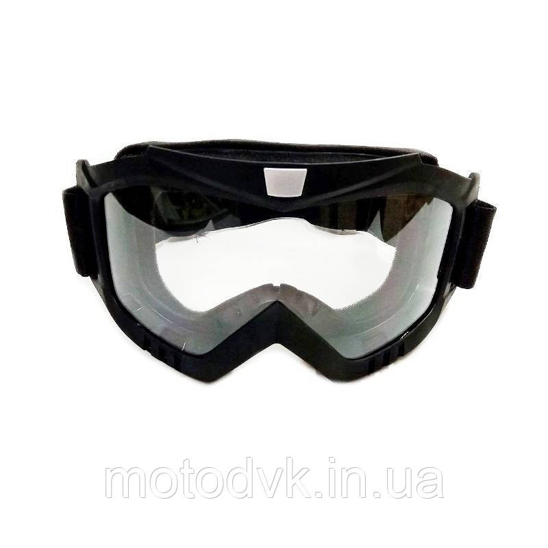 Мотоочки кросові Vega MJ-100 чорні, біле скло