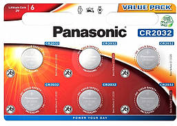 Батарейка 2032 Panasonic 3V (по 6 шт) Ціна за 1 бат.