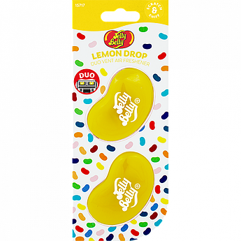 Ароматизатори для дефлектора автомобіля Jelly Belly Lemon Drop, 2 х 14 г Лимонний льодяник
