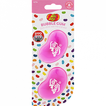 Ароматизатори для дефлектора автомобіля Jelly Belly Bubble Gum, 2 х 14 г Жувальна гумка
