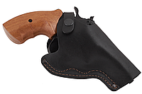 Кобура Револьвер 3 поясная не формованная (кожа, чёрная)