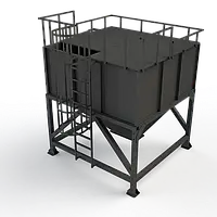 Бункер пелетний 15 м3 FOCUS (ФОКУС) — компактний накопичувач пелет для мінікотельних