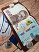Шкіряний затискач для грошей із Тризубом. Є кишеня для карток і монет Кольори в асортименті., фото 4