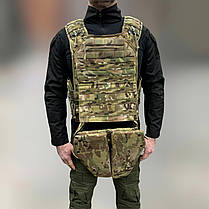 Напашник тризонний 1-го класу захисту, Мультикам, фартух напашник, сумка фартух з балістичним пакетом, фото 4