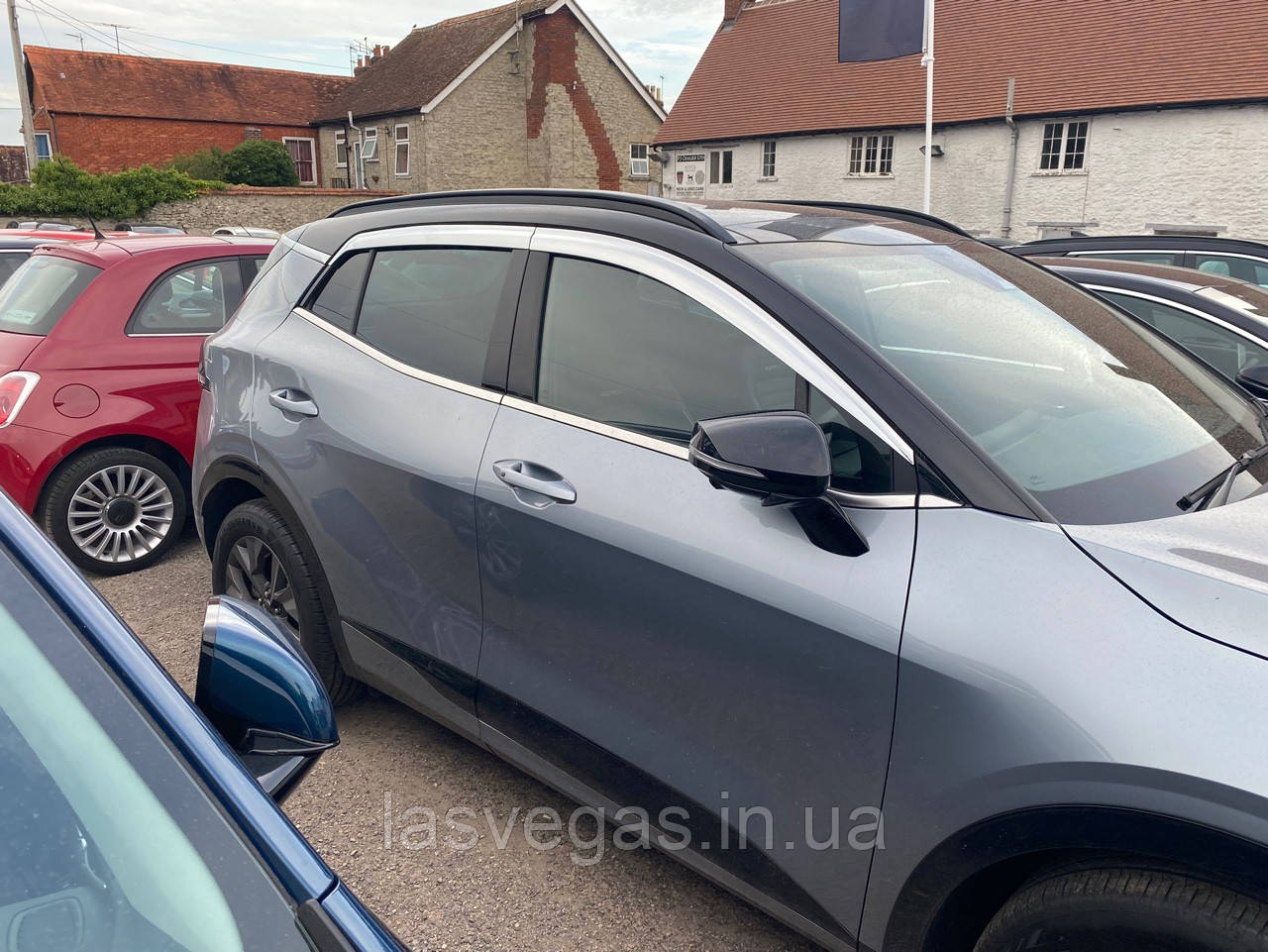 Дефлектори вікон (вітровики) хромовані KIA Sportage 2022- (Autoclover/Південна Корея), фото 1