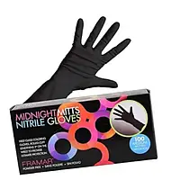 Перчатки нитриловые ультрапрочные черные Framar Midnight Mitts размер M (100шт.)