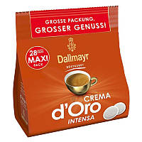 Кава в монодозах чалдах Philips Senseo Dallmayr Crema D'oro Intensa 28 шт Філіпс Сенсео 62 мм