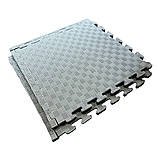 Килимок-пазл EVA, татамі ластівчин хвіст, чорно-сірий т. 20 мм, розмір 50х50 см, щільність 80 кг/м3, фото 6