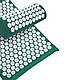 Масажний килимок з подушкою - аплікатор Кузнєцова для спини  60х40 см Зелений | акупунктурний килимок масажний, фото 4