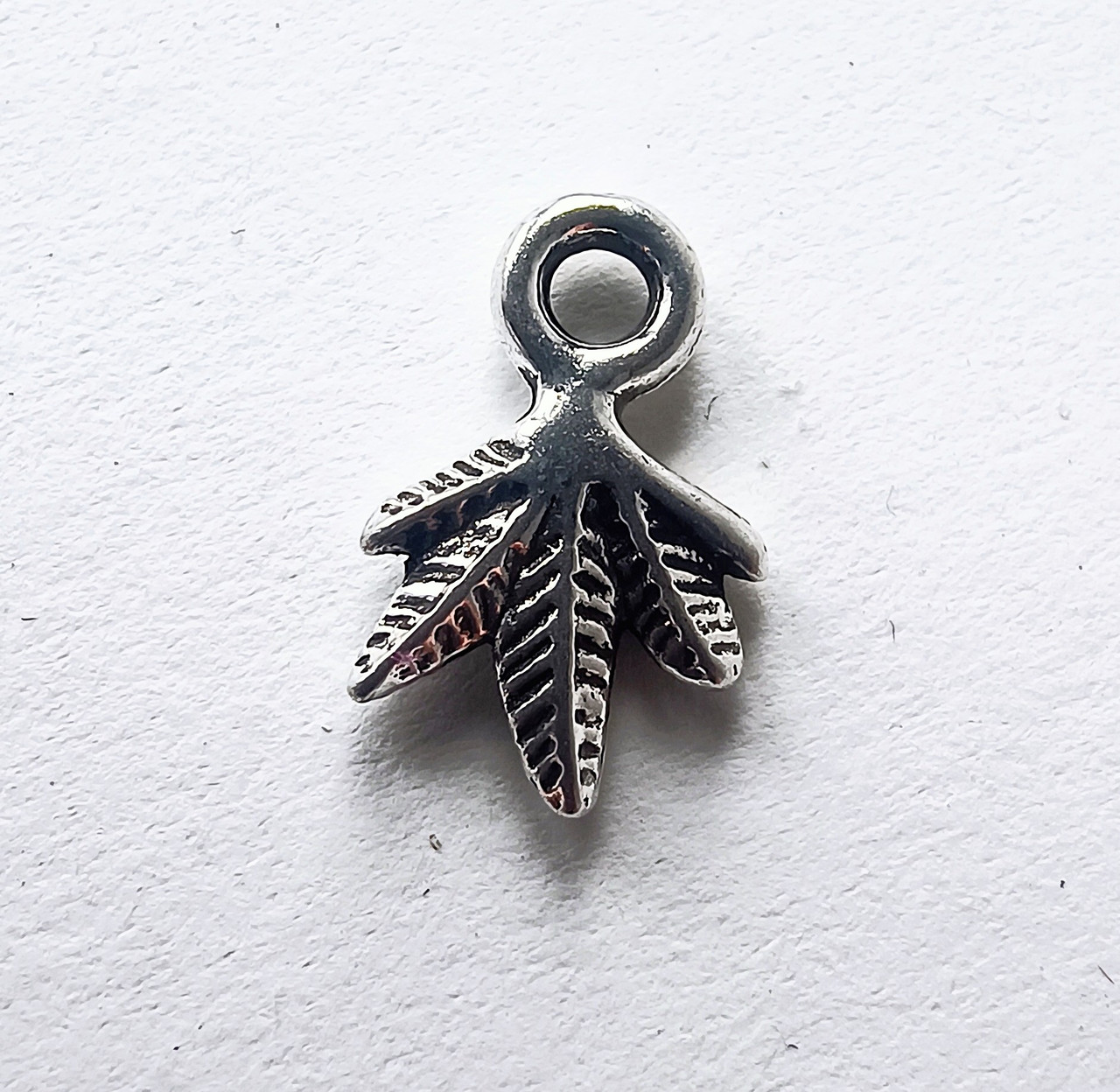 Підвіска Finding Кулон листок Античне срібло 12 мм x 8 мм