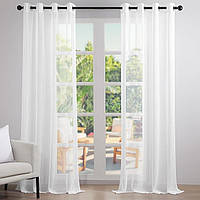 Штора Topfinel Voile Sheer Curtains. Льняная структура с люверсами. 2шт. 140*200