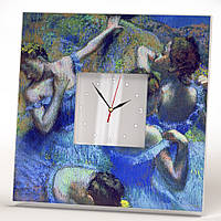 Дизайнерские часы Эдгар Дега "Голубые танцовщицы" известная картина, декор для спальни, дома. искусство
