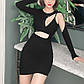 Чорне трикотажне плаття з оригінальним дизайном (р. S-М) 83PL5595, фото 4
