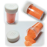 Блискітки декоративні (глітер сухий) неонові 12г / пісок / помаранчеві / № 209