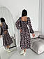 Квіткове міді плаття зі шнурівкою на спині та рукавами ліхтариками (р. 42-48) 55PL5613, фото 7