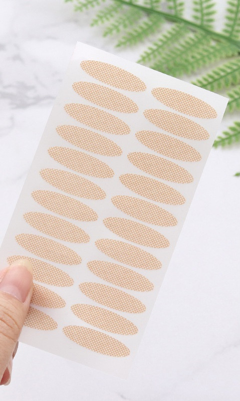 Наклейки (смужки) для корекції навислого повіка широкі бежевий колір 15 листів (360шт). Смужки для підняття повік, фото 1