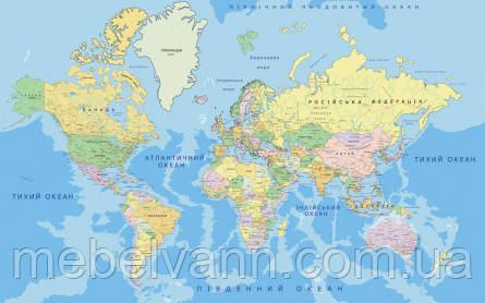 Фотообої Chameleon Мапа на українському 100х100 см, фото 1