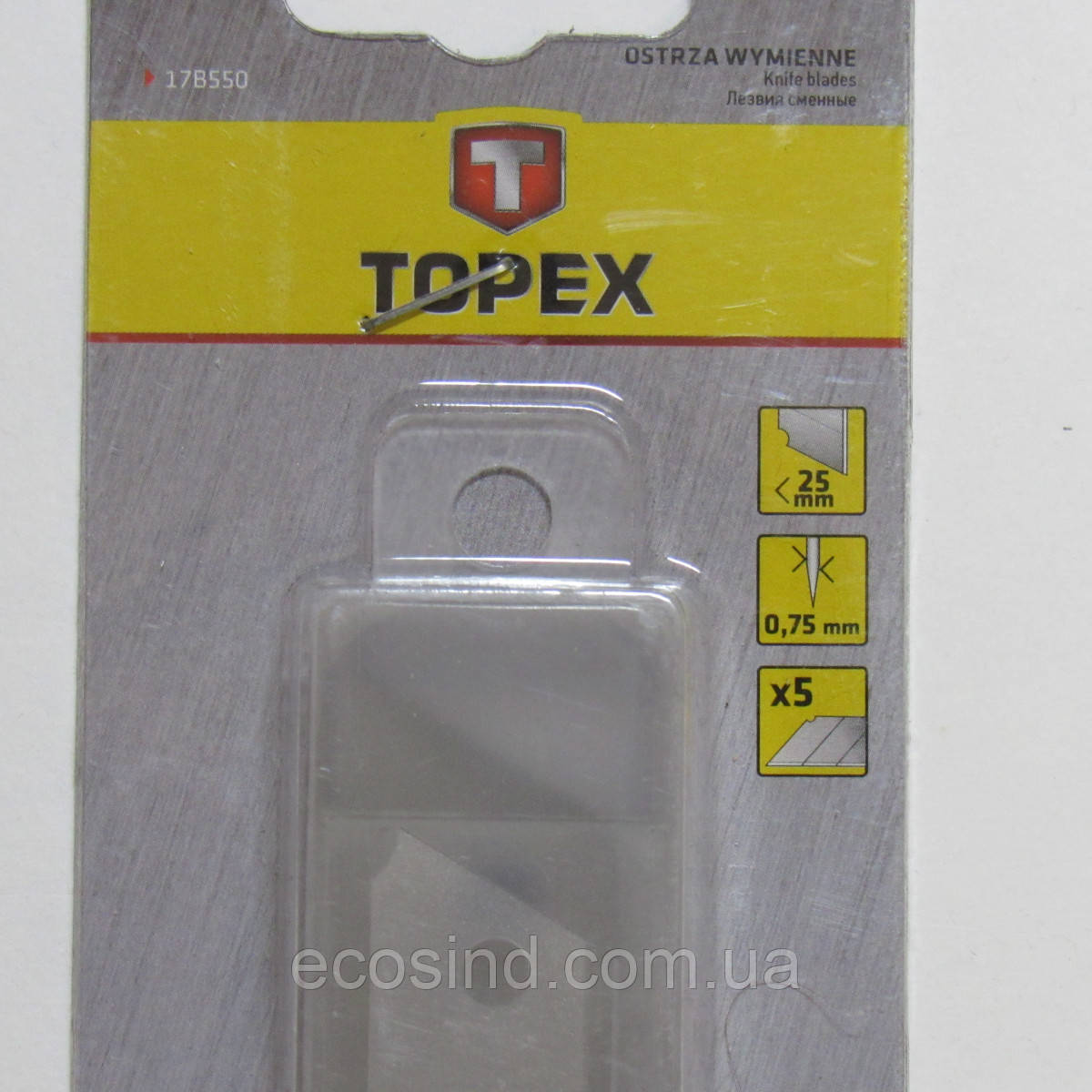 Лезо сегментне, змінне, що відламується Topex 25мм 17B550