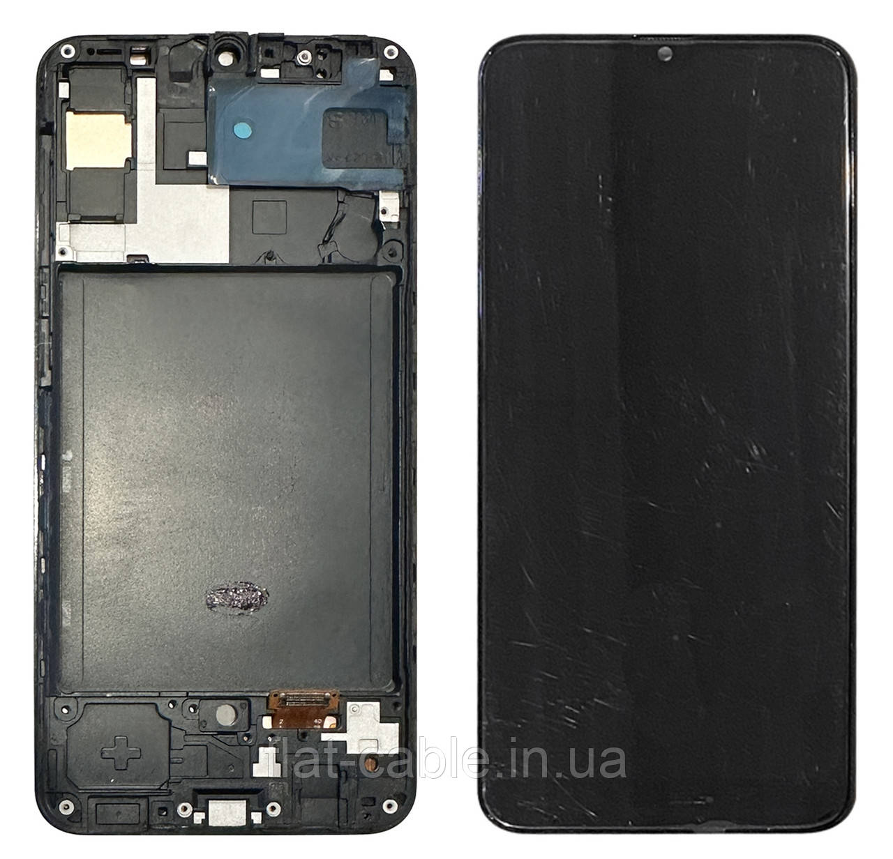 Дисплей + сенсор Samsung A307 Galaxy A30S (2019) Чорний з рамкою Оріг. розмір DEN OLED