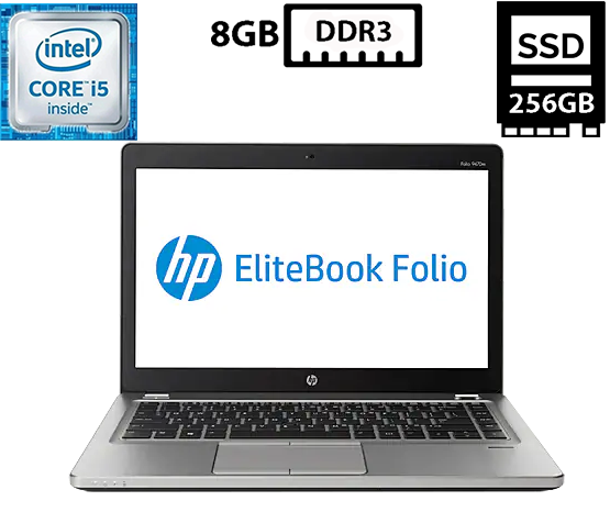 Ноутбук HP EliteBook Folio 9470m/14” TN 1366x768/Core i5-3427U 1.80GHZ/8GB DDR3/SSD 256GB/Intel HD Graphics Камера Б/В
