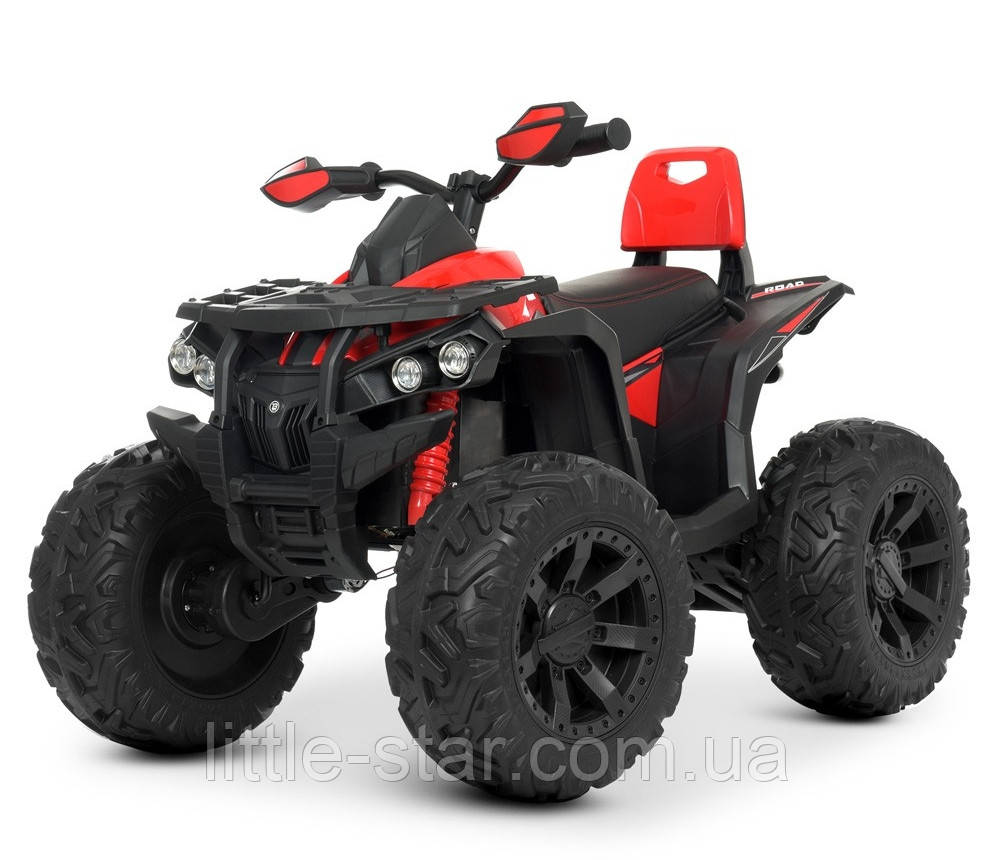 Дитячий квадроцикл Bambi M 4795EBLR-1, 4 мотори, світло. EVA, TF, MP3, USB, червоний