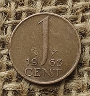 1 цент 1963 року. Нiдерланди