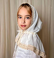 Палантин "Натхнення" для дітей Молочний Шифон арт.27682555  60*90 см(р)