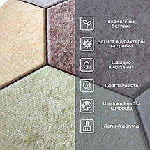 Вологопоглинаючий килимок 38х58х3мм Шестикутники (D) SW-00001571, фото 5
