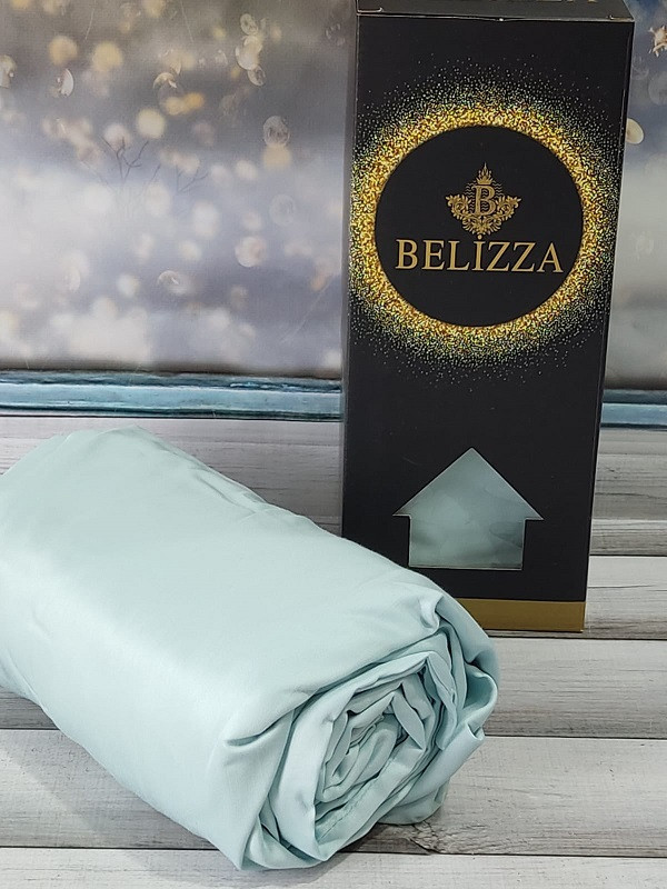 Простирадло сатинове на гумці Belizza Mint 160х200см