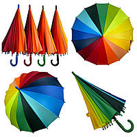Оптом Детский полуавтоматический зонт-трость "Радуга" на 16 спиц от Susino, 141