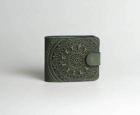 Шкіряний гаманець ручної роботи ''Мандала"