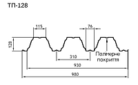 Профнастил H-128 цинк