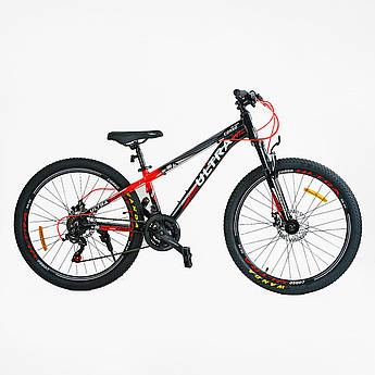 Гірський швидкісний велосипед Corso ULTRA 26" алюмінієва рама 13", Shimano 21S, зібраний в коробці на 75%