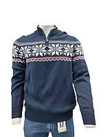 Чоловічий в'язаний светр Aspen з візерунком, темно-синього кольору, розмір L