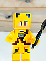 Дитяча ігрова фігурка Minecraft Майнкрафт з зброєю Lego Оцелот з вбудованим годинником, фото 2