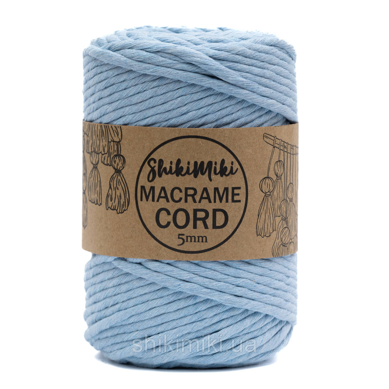 Еко шнур Macrame Cord 5 mm, колір Небесний, фото 1