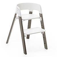 Стiльчик Stokke Steps White (Колір Hazy Grey)