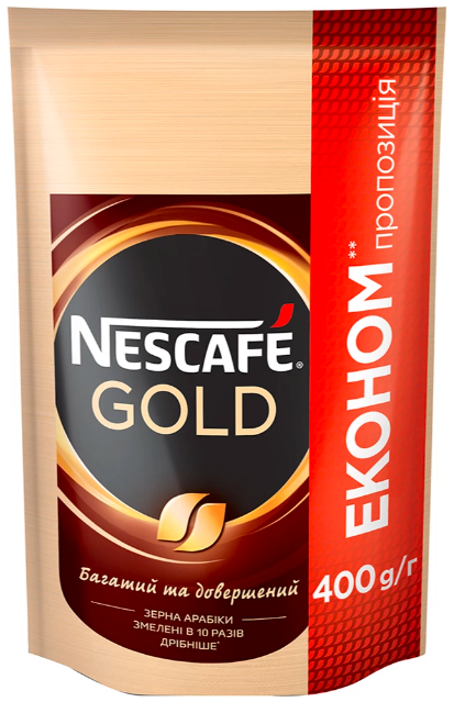 Ящик растворимой кофе Nescafe Gold 400 гр. (в ящике 9 шт)