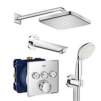 Душевая система скрытого монтажа с термостатом Grohe Grohtherm SmartControl New Tempesta 250 (RU2 Im_33825