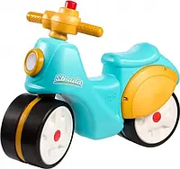 Детский беговел велобег скутер Falk Strada 800S с бесшумными колесами желто-голубой (Unicorn)