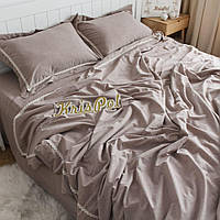 Сімейна постільна білизна KrisPol, варена бавовна 88120-4, сіро-бежевий