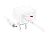Мережевий зарядний пристрій BOROFONE BA76A Source dual port PD35W(2C) charger set(Type-C to Type-C) White, фото 6