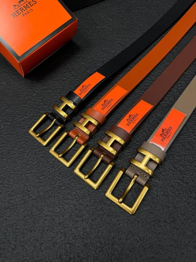 Ремінь шкіряний жіночий Hermes 30 мм. 931536