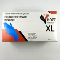 Рукавички оглядові нітрилові Hoff Medical н/с текстуровані без пудри р. XL
