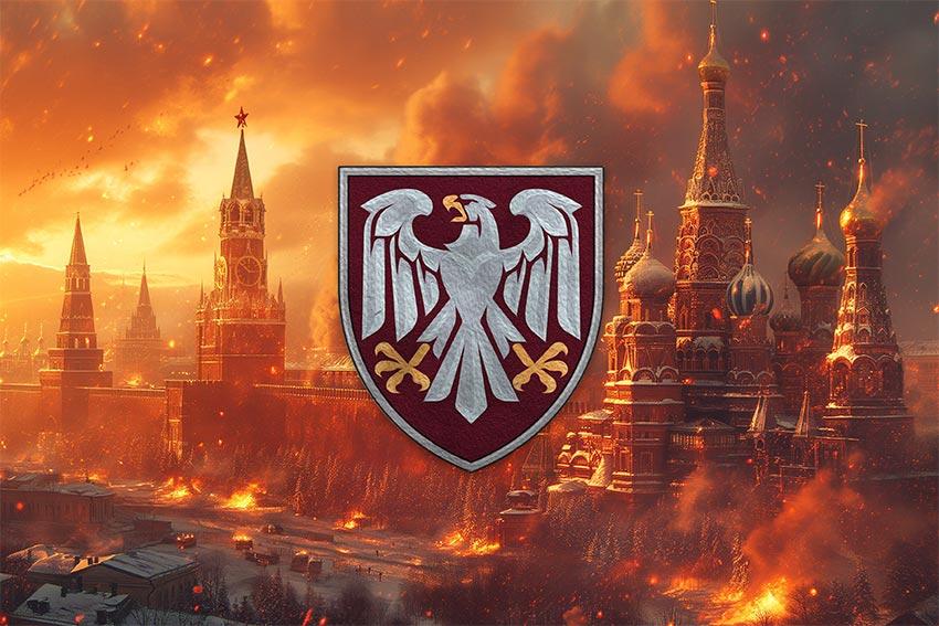 Прапор 82 ОДШБр ДШВ ЗСУ кремль палає