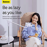 Регульований тримач смартфона 6.5" Baseus Unlimited Adjustment Lazy Phone Holder (SULR-0S) Silver, фото 7