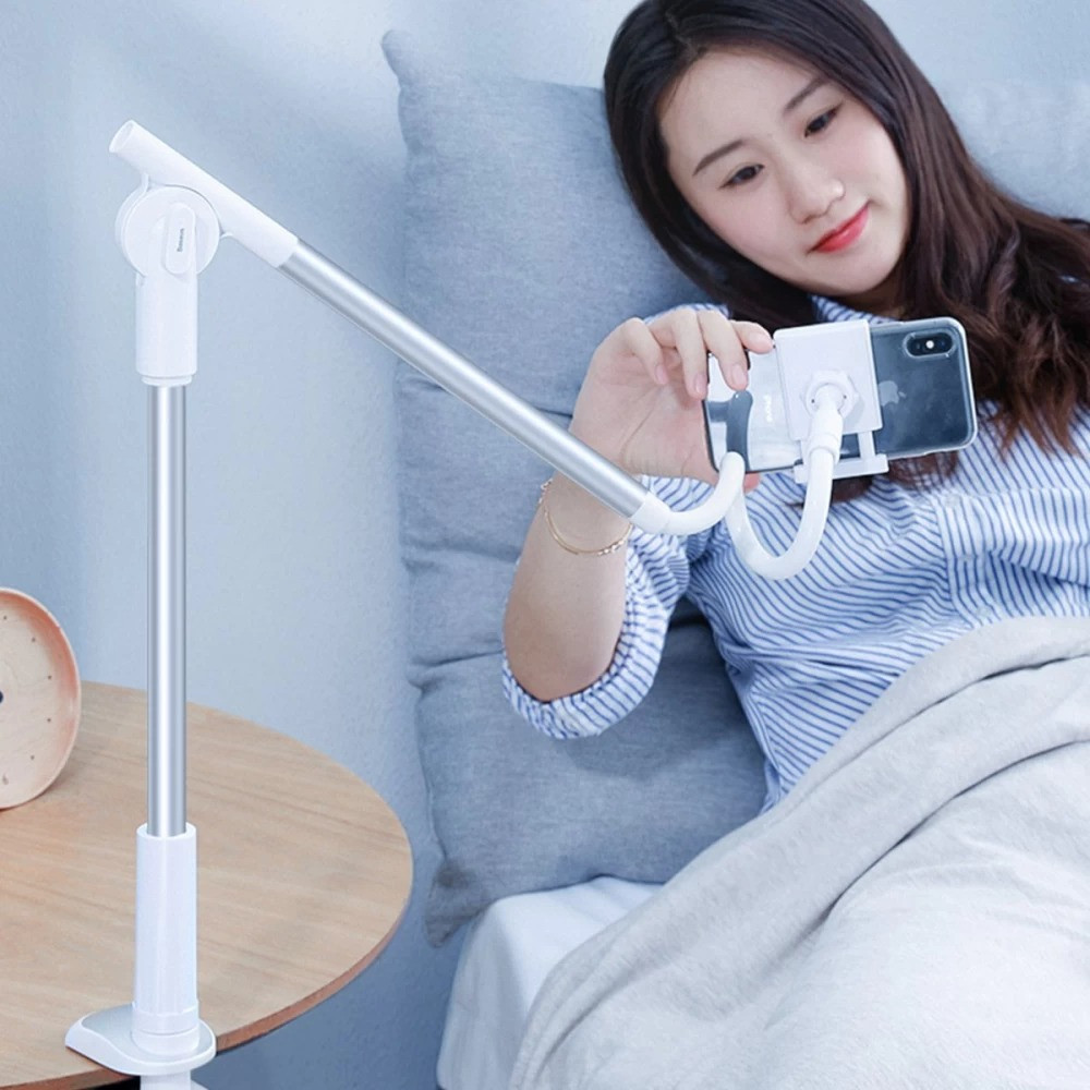 Регульований тримач смартфона 6.5" Baseus Unlimited Adjustment Lazy Phone Holder (SULR-0S) Silver