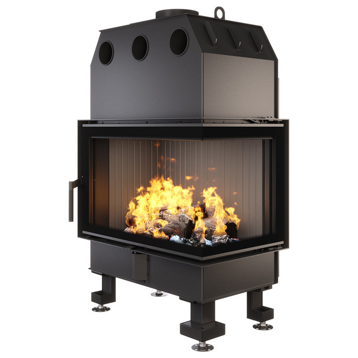 Камінна топка кутова SAVEN Energy 75х50х47R Black (15,1 kW) ECO, фото 1